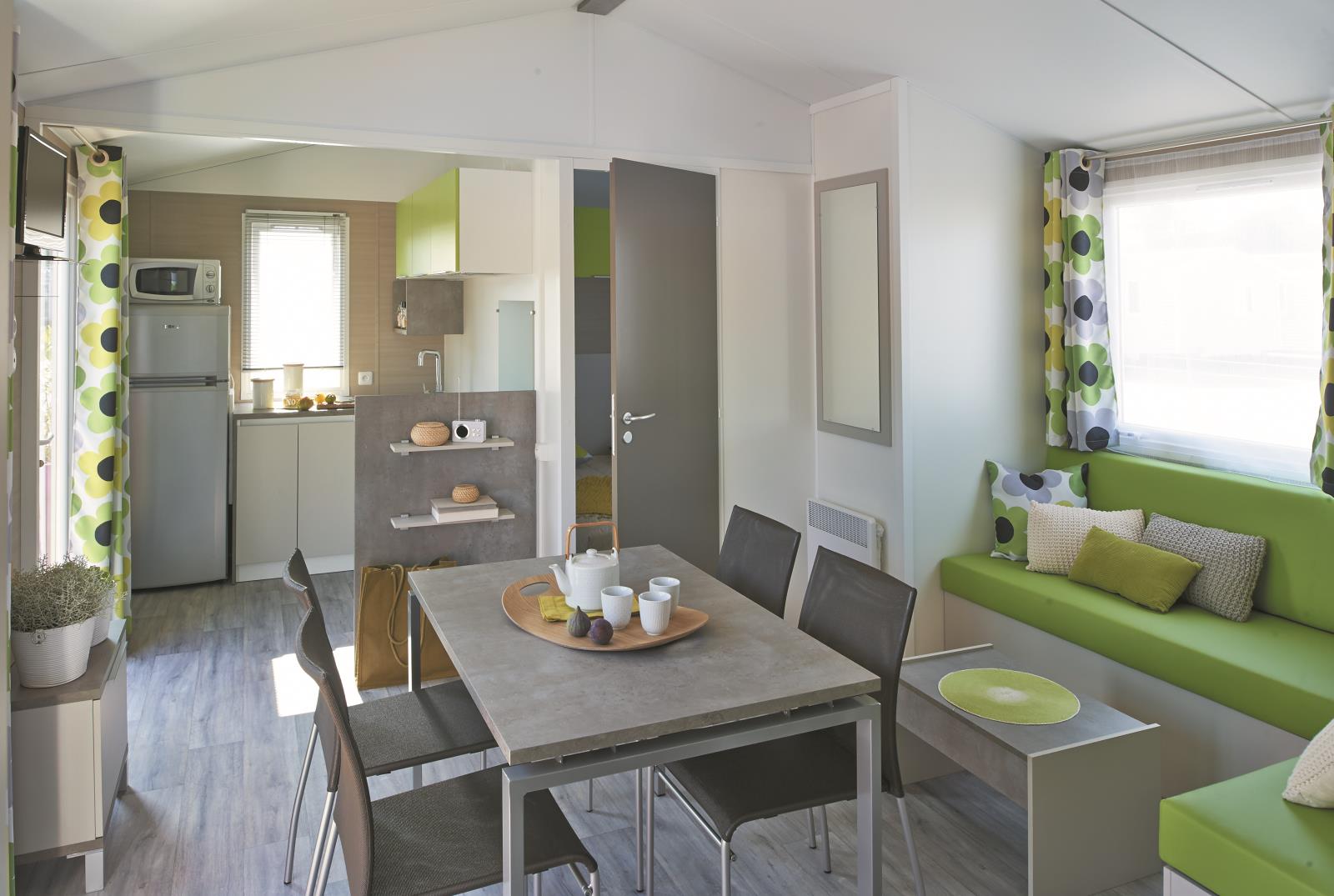 Location - Mobil-Home Duo Premium Jacuzzi 32M² - 2 Chambres / 2 Salles De Bain - Camping Les Albères