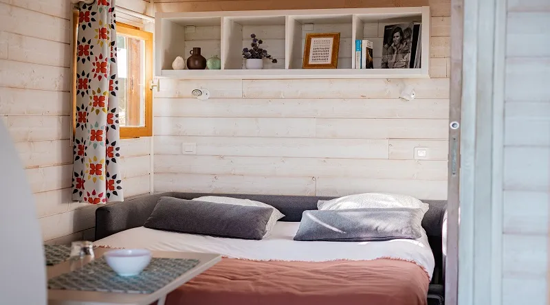 Chalet Bois 2 Pers 18M² - Terrasse Semi-Couverte