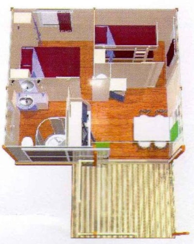 Chalet Standard 20m² - 2 bedrooms + sheltered terrace