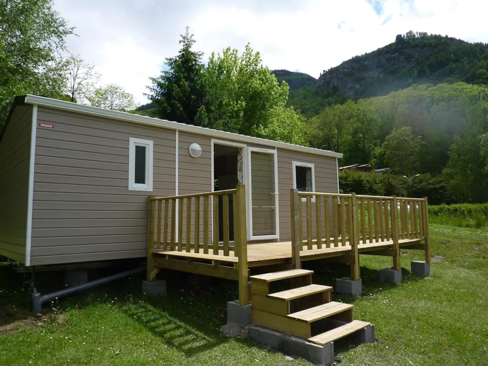 Location - Mobil Home Confort 30M² - 3 Chambres + Terrasse Semi-Couverte - Flower Camping LA BEXANELLE
