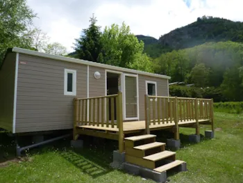 Mietunterkunft - Mobilheim  Confort 30M² - 3 Zimmer + Halbüberdachte Terrasse - Flower Camping LA BEXANELLE