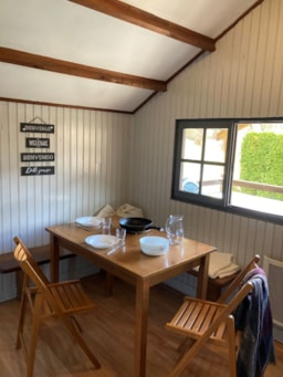 Mietunterkunft - Hütte Bois Standard 20M² - 1 Zimmer + Überdachte Terrasse - Flower Camping LA BEXANELLE