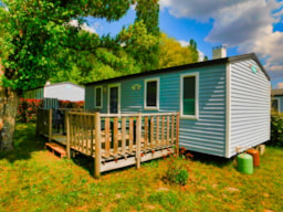 Location - Mobil-Home Espace 29M² 2 Chambres, Avec Terrasse 12M² (4 Personnes Et 1 Véhicule Inclus) - Camping Naturiste du Lac de Lislebonne