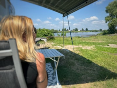 Pitch camping car by the river — 5