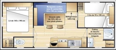 Mobile home ECO - 2 bedrooms - 34m²