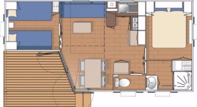 Mobile-home 2 bedrooms O'hara 26m²
