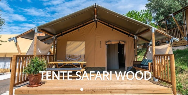 Tente safari lodge, sans sanitaires, 25m² + 15m²