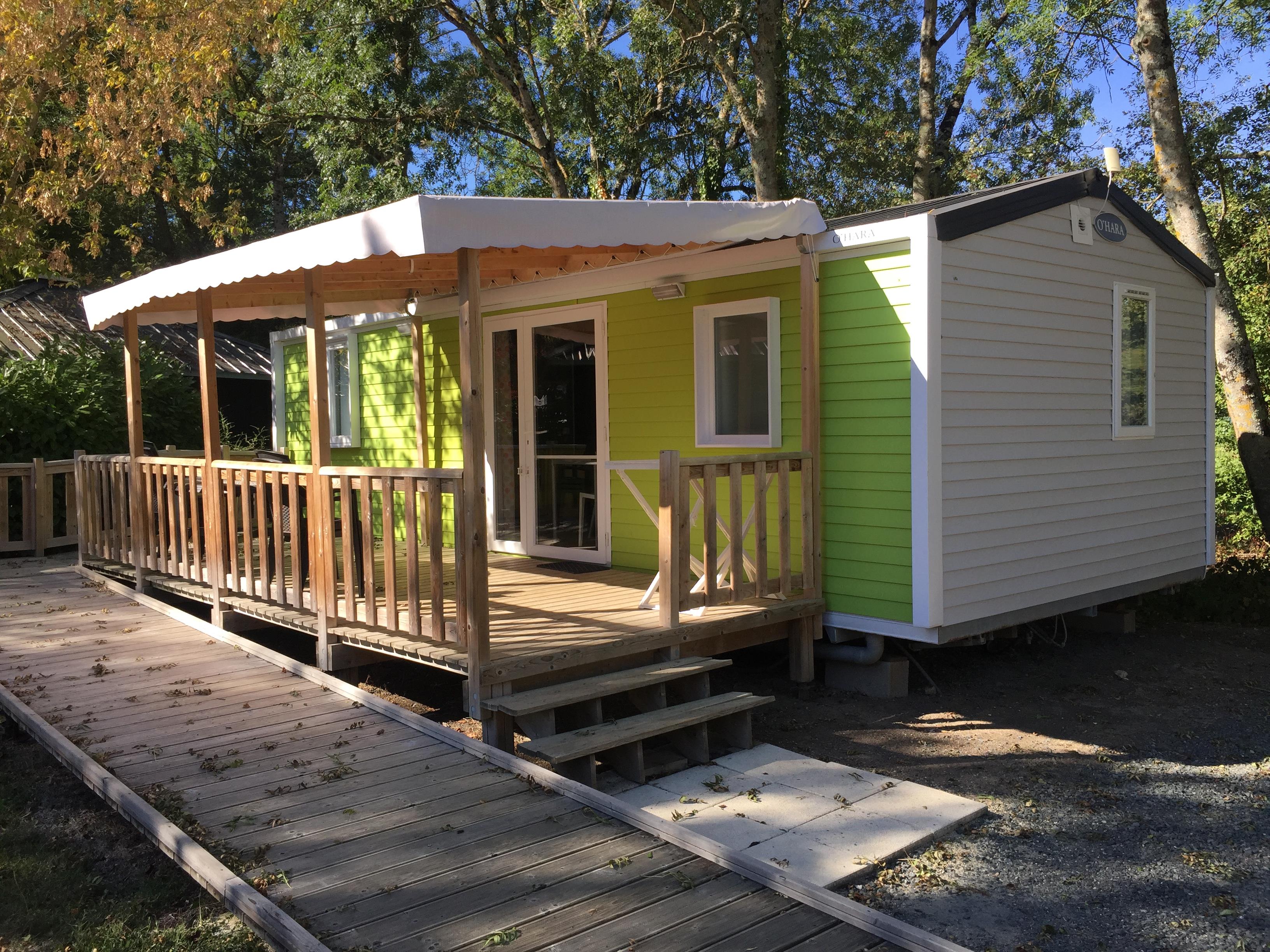 Location - Mobil-Home Pmr Confort 34 M² (2 Chambres) + Terrasse Couverte - Camping Les Granges, Luynes