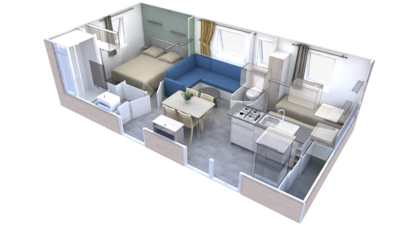Homeflower Premium 29m² (2 bedrooms) + sheltered terrace
