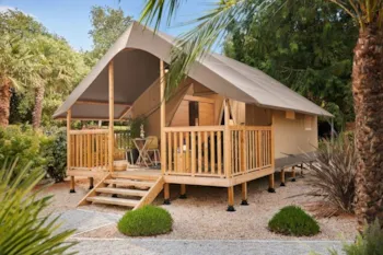 Accommodation - Wood Lodge Comfort 25 M2 (2 Bedrooms) + Sheltered Terrace (With Sanitary Facilities) - Flower Camping Les Granges
