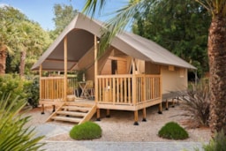 Accommodation - Wood Lodge Standard 25 M2 (2 Chambres-5 Pers ) + Terrasse Couverte (Avec Sanitaires) - Flower Camping Les Granges