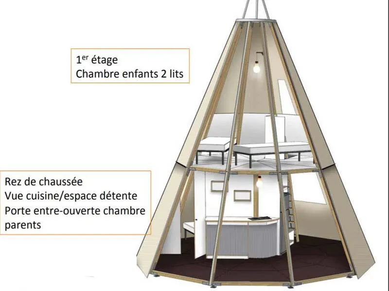 Tipi - 2 Chambres - Avec Wc Et Sdb