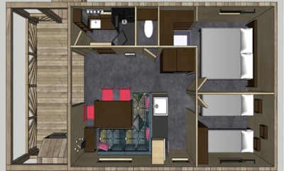 Cabane - 2 bedrooms + 1 convertible in living room — 10