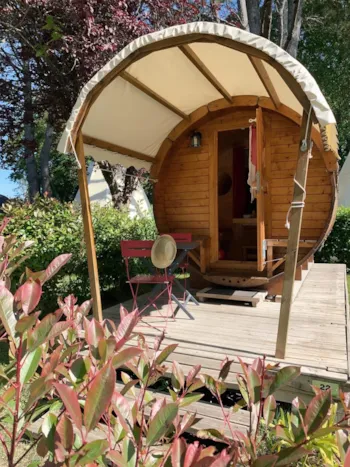 Mietunterkunft - Barrel (1 Zimmer) Ohne Sanitäranlagen - Camping L'Étang du Pays Blanc