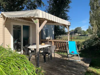Mietunterkunft - Mobilheim Luxe - 2 Zimmer + Geschirrspüler (Sonntag) - Camping L'Étang du Pays Blanc