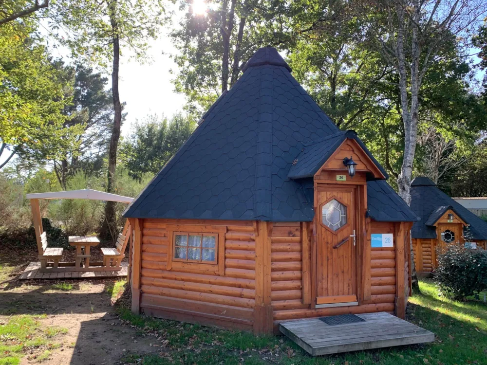 Location - Kota - 2 Chambres Et Convertible - Avec Wc Et Sdb - Camping L'Étang du Pays Blanc