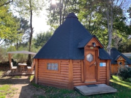 Accommodation - Kota Finlandais 6/7P With Toilet And Bathroom - Camping L'Étang du Pays Blanc