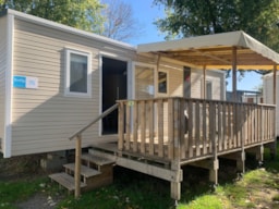 Location - Mobil-Home 6/8 Pers. - Terrasse Couverte - 3 Chambres,  Samedi - Camping L'Étang du Pays Blanc