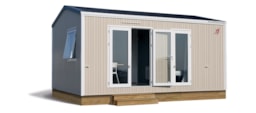 Location - Mobil-Home 2 Pers. Confort - Terrasse Couverte - 1 Chambre 2 Pers. Samedi - Camping L'Étang du Pays Blanc