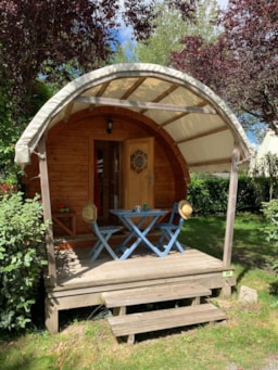 Accommodation - Barrel (1 Bedroom) Without Toilet Block - Camping L'Étang du Pays Blanc