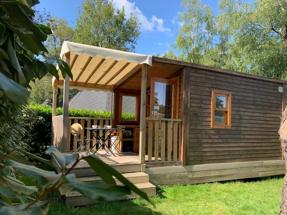 Location - Cabane Cube - 1 Lit Double - Avec Wc Et Sdb - Camping L'Étang du Pays Blanc