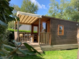 Accommodation - Cabin Cube 2 Pers. 1 Double Bed - With Bathroom And Toilet - Camping L'Étang du Pays Blanc