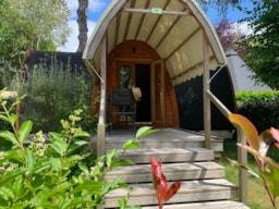 Accommodation - Pod 2 People. - 1 Double Bed - With Wc And Bathroom - Camping L'Étang du Pays Blanc