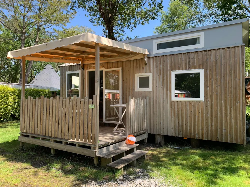 Location - Tiny - 1 Chambre Et 2 Lits Simples En Mezzanine - Avec Wc Et Sdb - Camping L'Étang du Pays Blanc