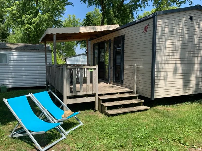 Location - Mobil-Home Confort - 1 Chambre - Terrasse Couverte - Samedi - Camping L'Étang du Pays Blanc