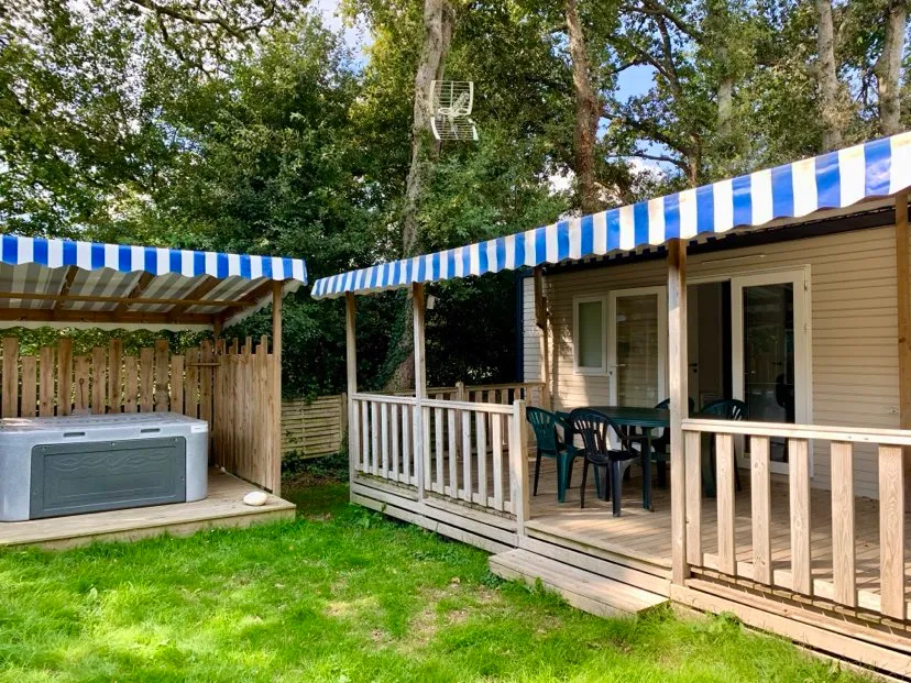 Location - Mobil-Home Bien Etre Avec Lave Vaisselle Et Spa Privatif - 3 Chambres - Dimanche - Camping L'Étang du Pays Blanc