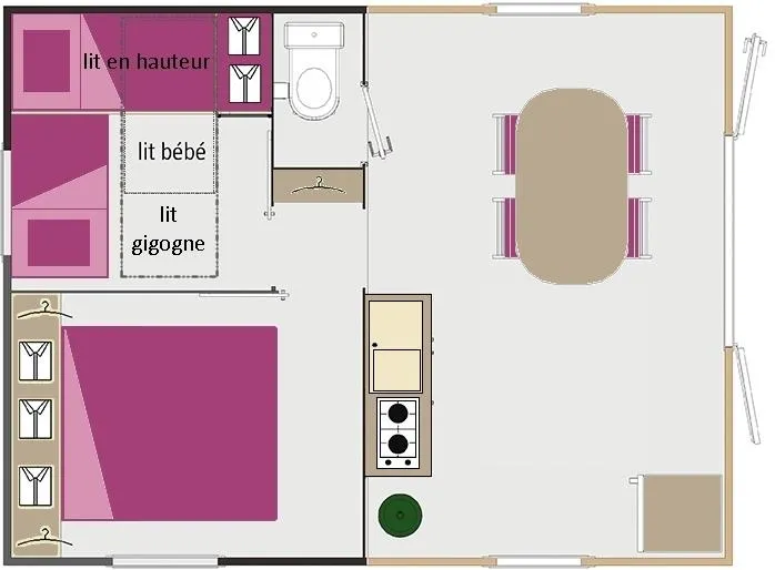 Mobilhome Tithome 2 Chambres 20M²