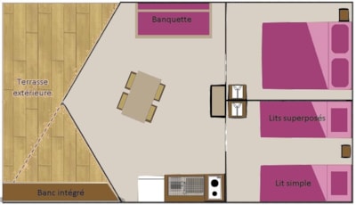 Tent Sahari Lodge 2 bedrooms 21 m² — 6
