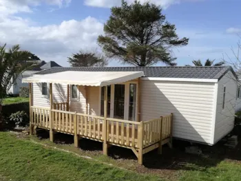 Huuraccommodatie(s) - Stacaravan Premium 38M² - 4 Kamers- Overdekt Terras - Flower Camping Le Mat