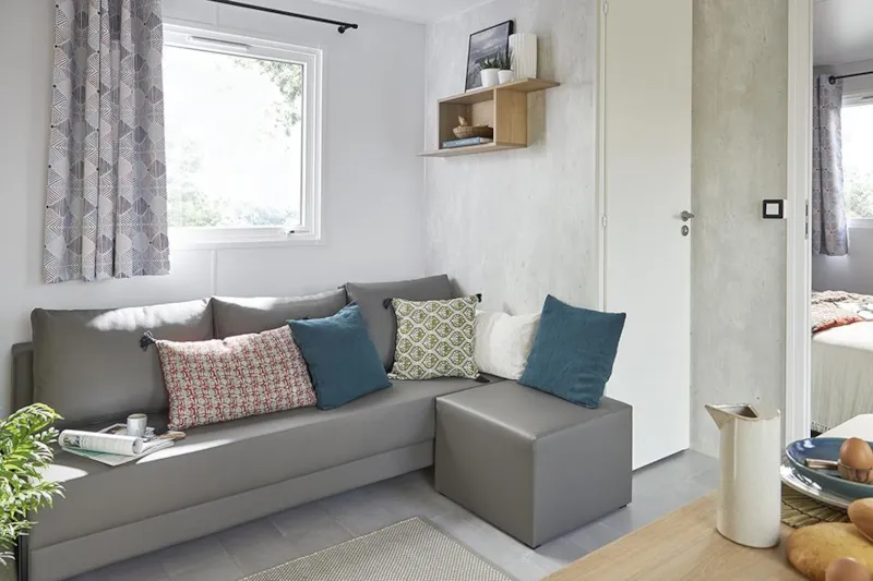 Mobil Home Premium Prestige 30M² - 2 Chambres - Terrasse Couverte - Spa - Lave Vaisselle - Wifi