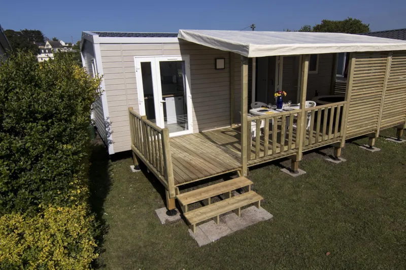 Mobil Home Premium Prestige 30M² - 2 Chambres - Terrasse Couverte - Spa - Lave Vaisselle - Wifi