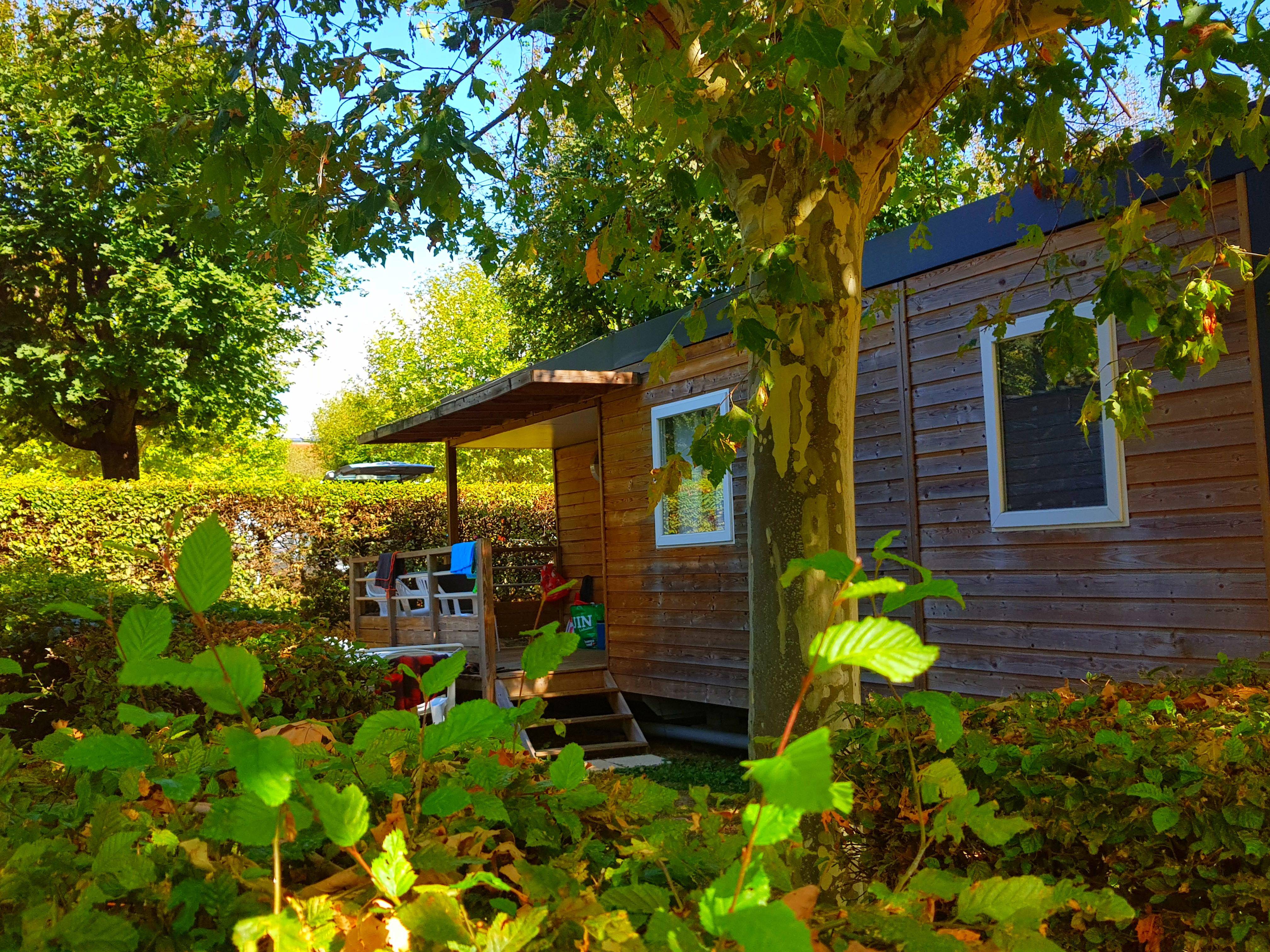 Huuraccommodatie - Cottage Loggia 30M² / 2 Kamers - Overdekt Terras - Camping La Grappe Fleurie