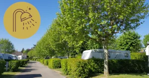 Emplacement - Comfortable pitch with private bathroom - Camping La Grappe Fleurie