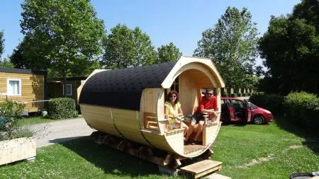 Accommodation - Bedroom Tonneau Barrel - image n°1 - Camping La Grappe Fleurie