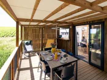 Mietunterkunft - Chalet Family Supérieur - Camping La Grappe Fleurie