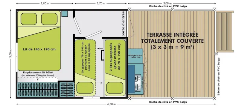 Vacanciale 20 M² - 2 Chambres
