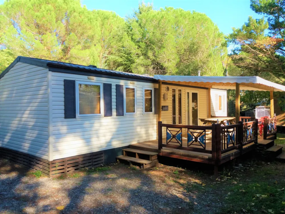 Mietunterkunft - Mobilheim 144 Premium  40 M² - 3 Zimmer Klimaanlage - Camping Les Casteillets