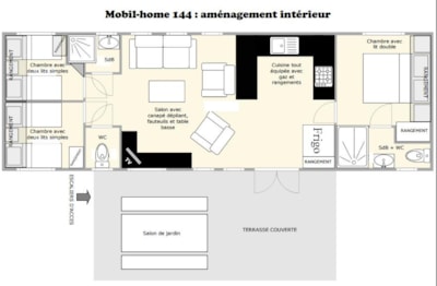 Mobile-home 144 Premium  40 m² - 3 bedrooms - air-conditioning — 3