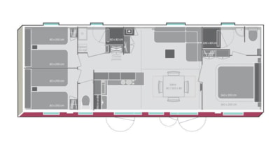Mobile-home Premium K 40 m² - 3 bedrooms - air-conditioning — 5