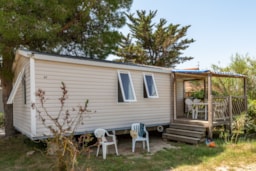 Location - Mobil Home Comfort 32M²|3 Chambres|Clim| Tv| Terrasse Intégrée - Homair-Marvilla - Camping La Presqu'Ile