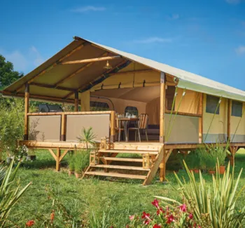 Mietunterkunft - Lodgezelt 1 - Camping Des 2 Rives