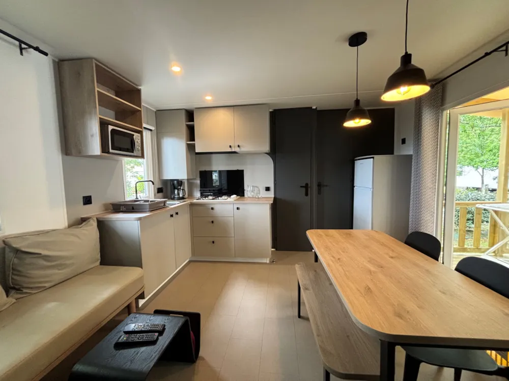 Alojamiento - Mobilhome Confort 34M² / 3 Habitaciones -Grand Modèle - Camping Le Transat