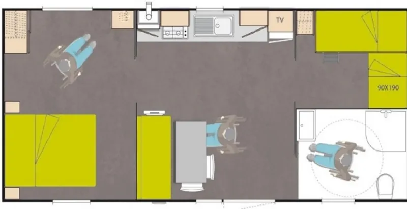 Mobil-Home Pmr - 2 Chambres
