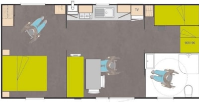 Mobile Home 2 bedrooms - adapted to the people with reduced mobility — 5