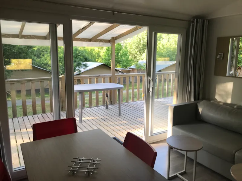 Mobil Home Via Aurea Confort 34 M2 2/6 Personnes  Clim Avec Terrasse Semi Couverte De 16M²