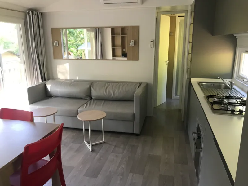 Mobil Home Via Aurea Confort 34 M2 2/6 Personnes  Clim Avec Terrasse Semi Couverte De 16M²